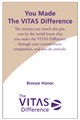 “You Made The VITAS Difference” Honor Lapel Pin - Bronze